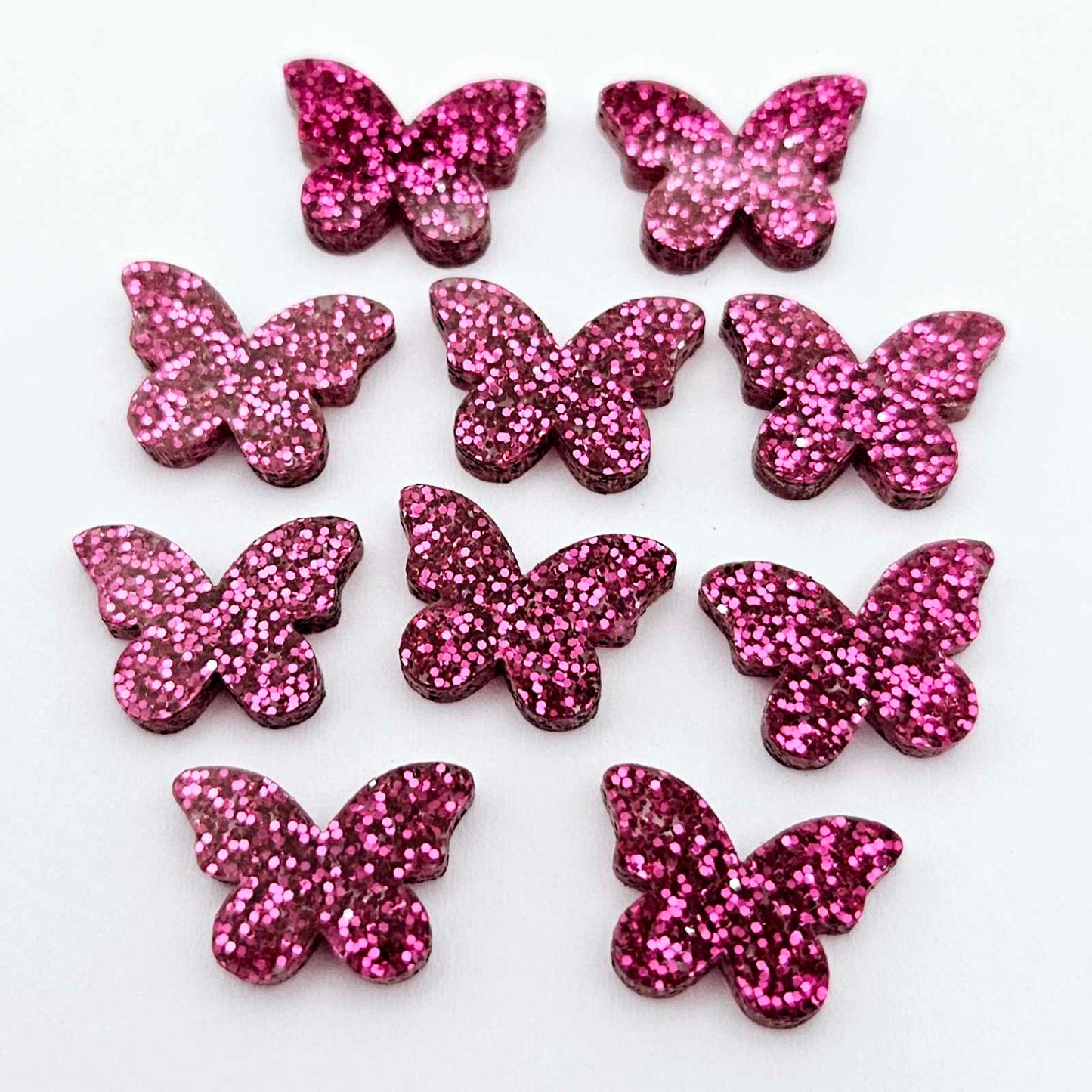 hot pink glitter butterfly butterflies DIY earring supplies laser cut acrylic studs blanks findings petite small kids