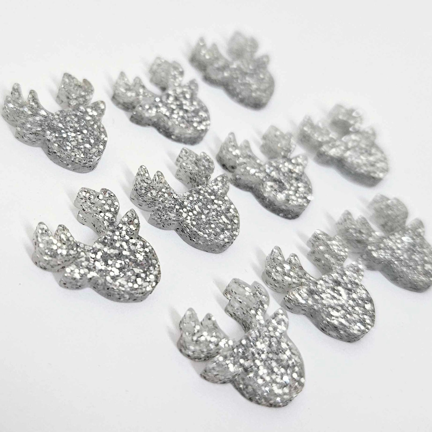 green glitter reindeer Christmas DIY earring supplies laser cut acrylic studs blanks Xmas