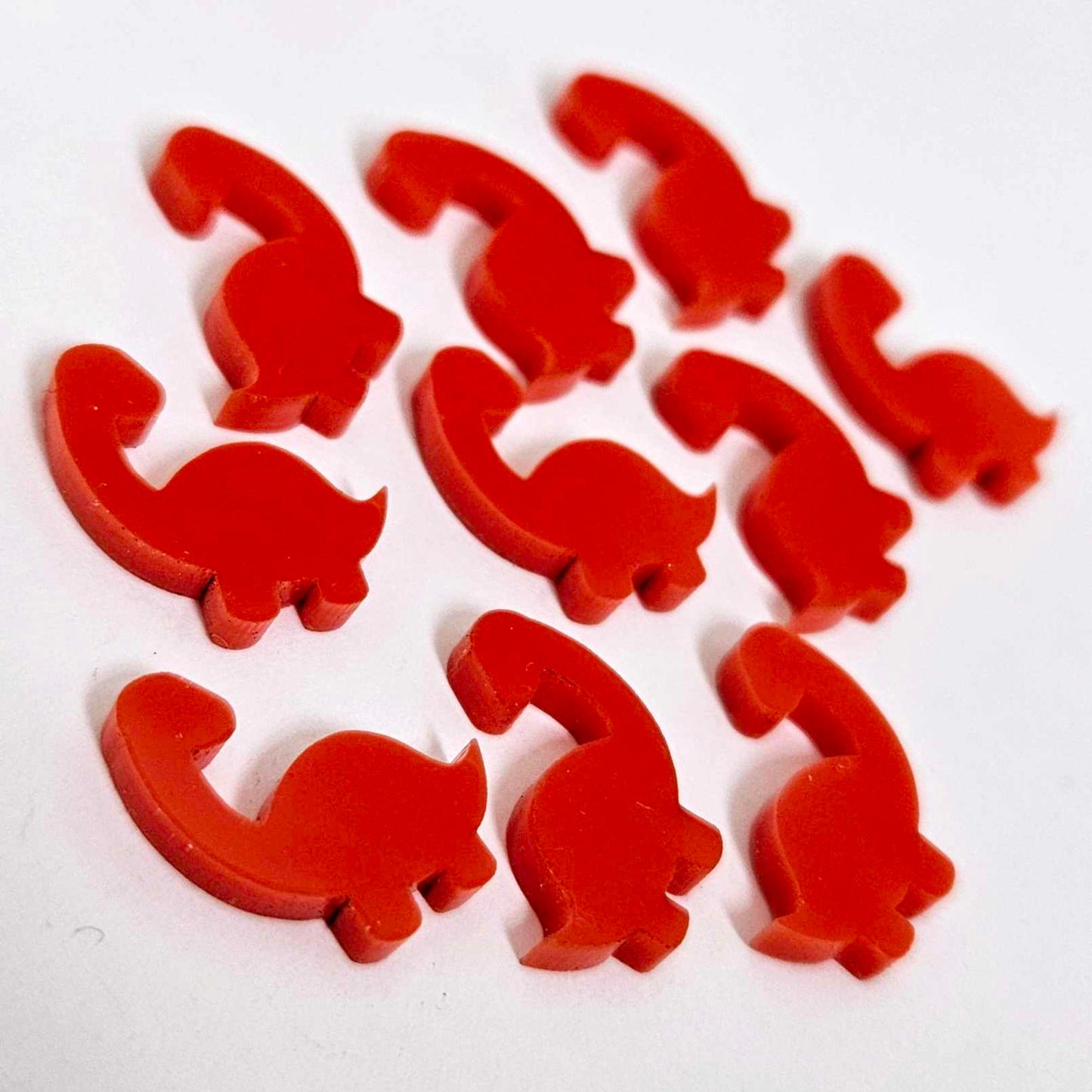 red brontosaurus dinosaur dino DIY earring supplies laser cut acrylic studs blanks