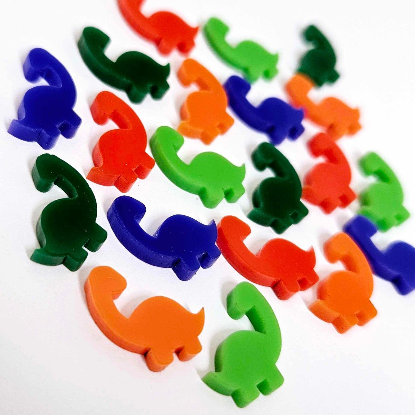 red green blue orange brontosaurus dinosaur dino DIY earring supplies laser cut acrylic studs blanks mixed pack