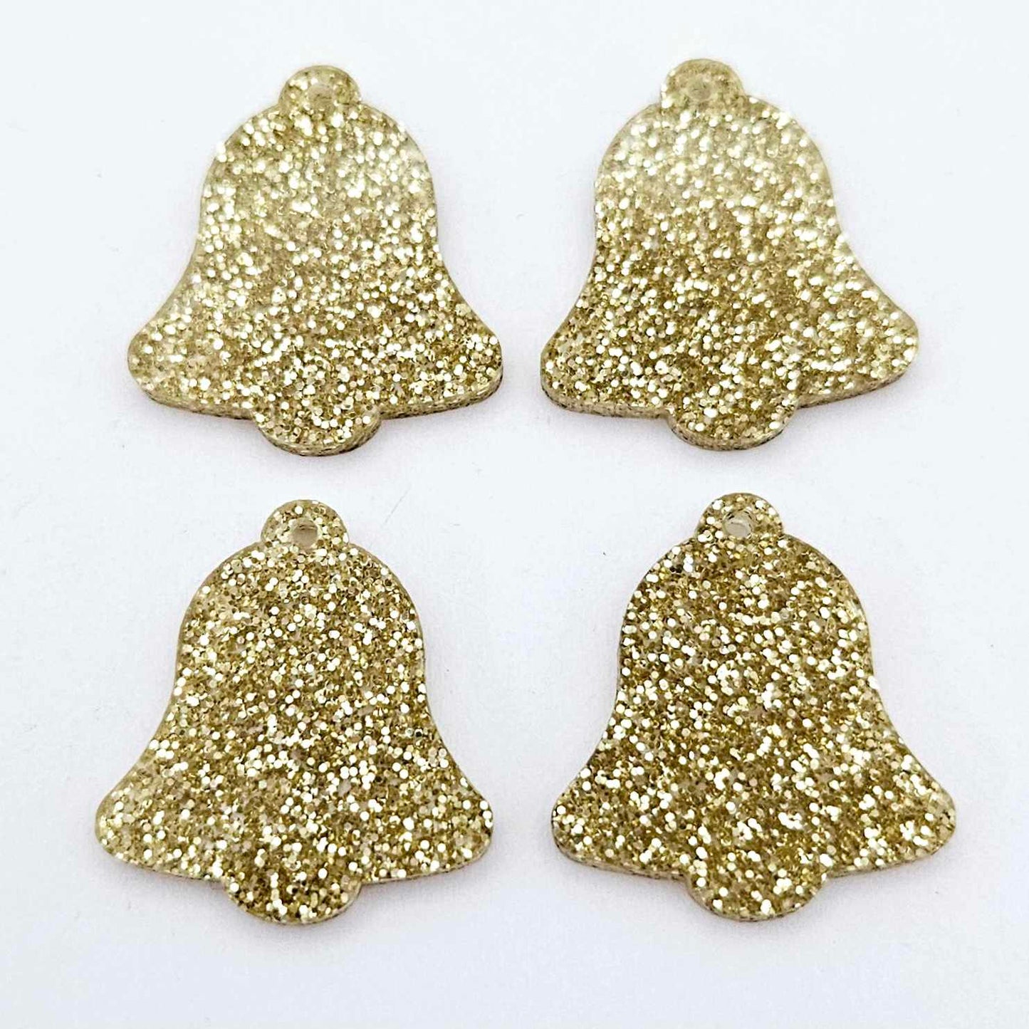 gold glitter bells red mirror bows Christmas Xmas DIY earring supplies laser cut acrylic dangles blanks layered hoops