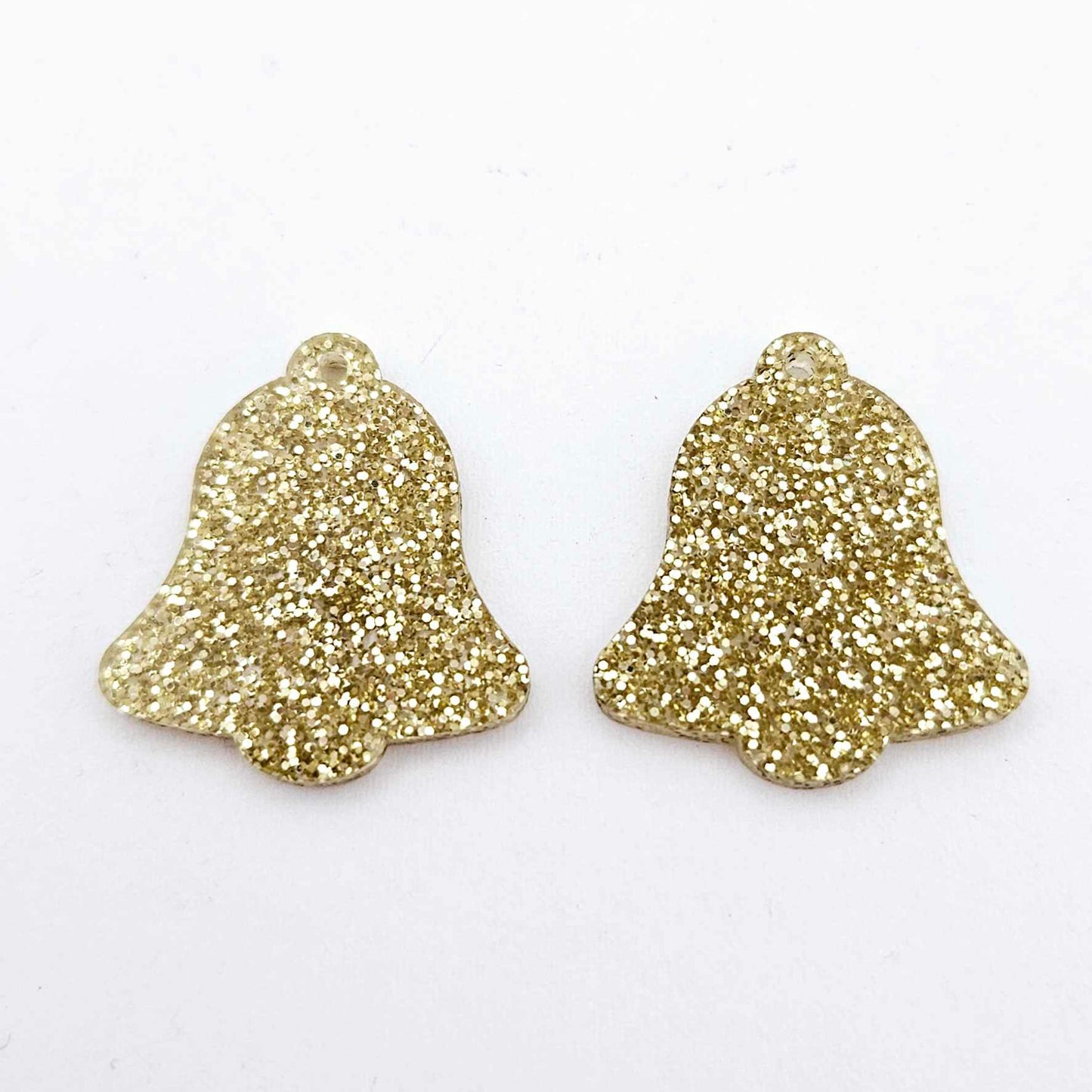 gold glitter bells red mirror bows Christmas Xmas DIY earring supplies laser cut acrylic dangles blanks layered hoops