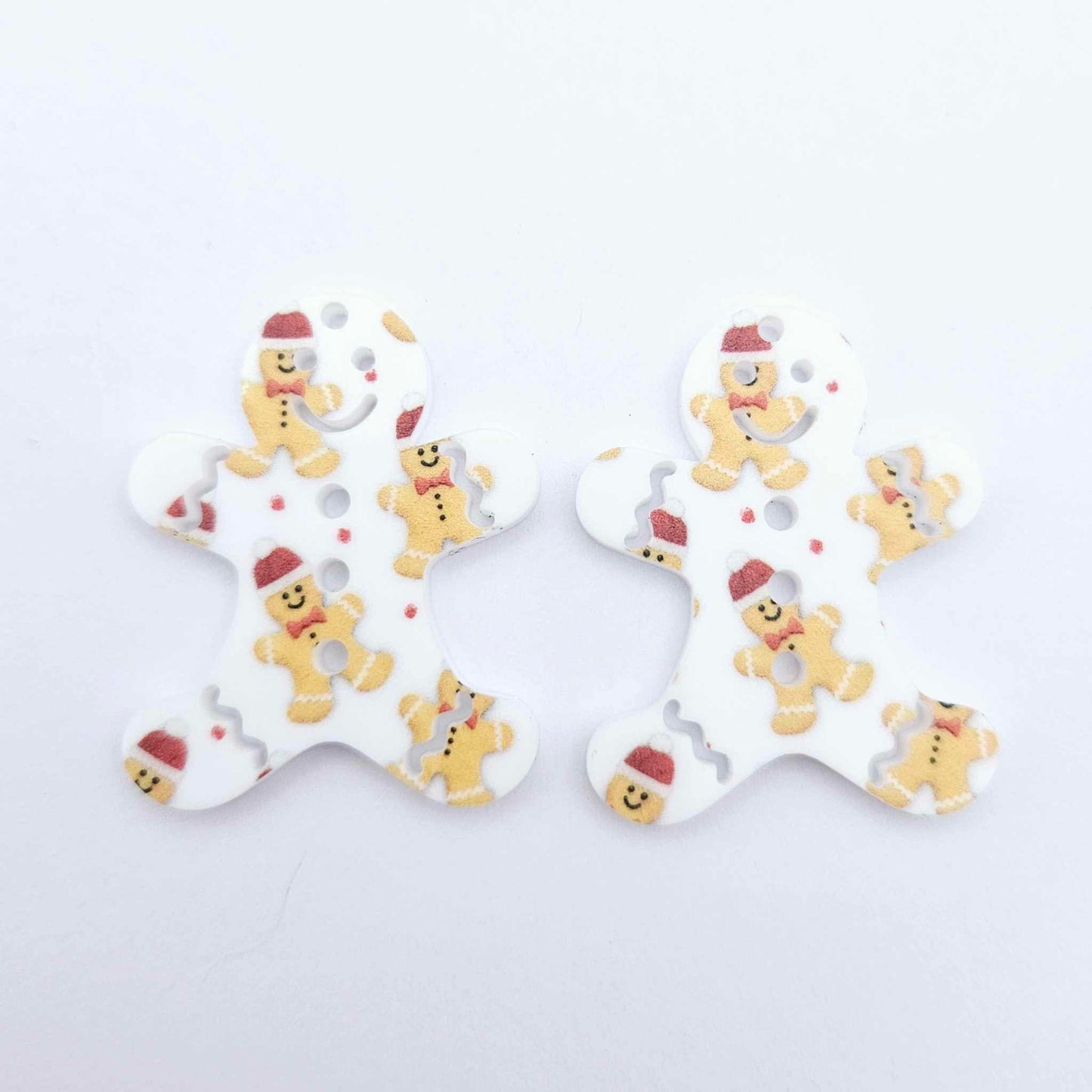 UV print gingerbread men Christmas Xmas tree DIY earring supplies laser cut acrylic dangles blanks