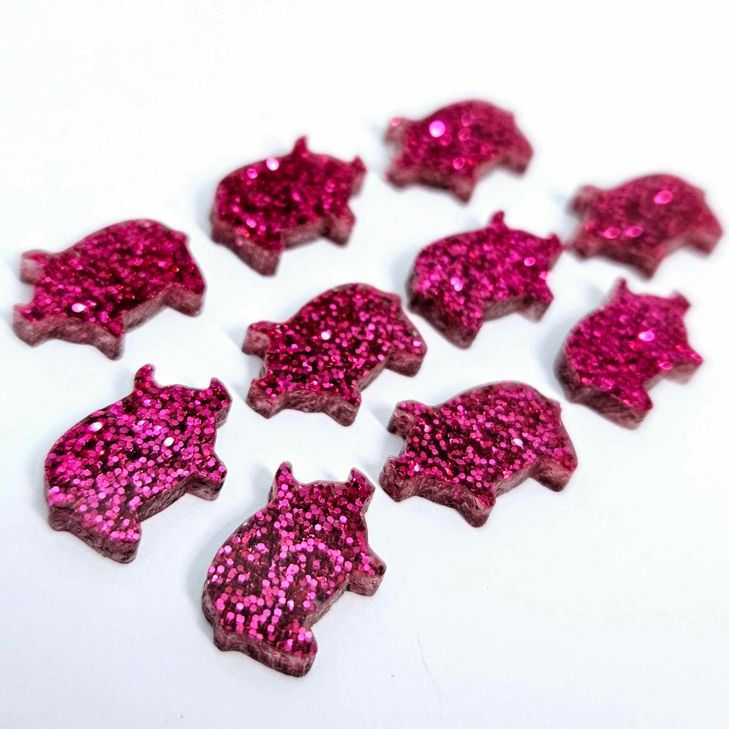 hot pink glitter pigs farm country DIY earring supplies laser cut acrylic studs blanks