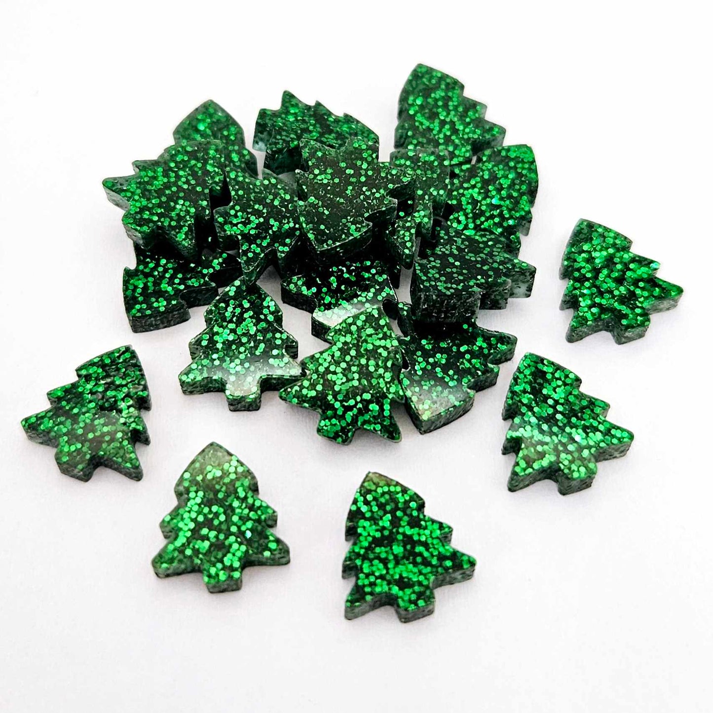 12mm green glitter acrylic laser cut kids earring studs blanks craft supplies