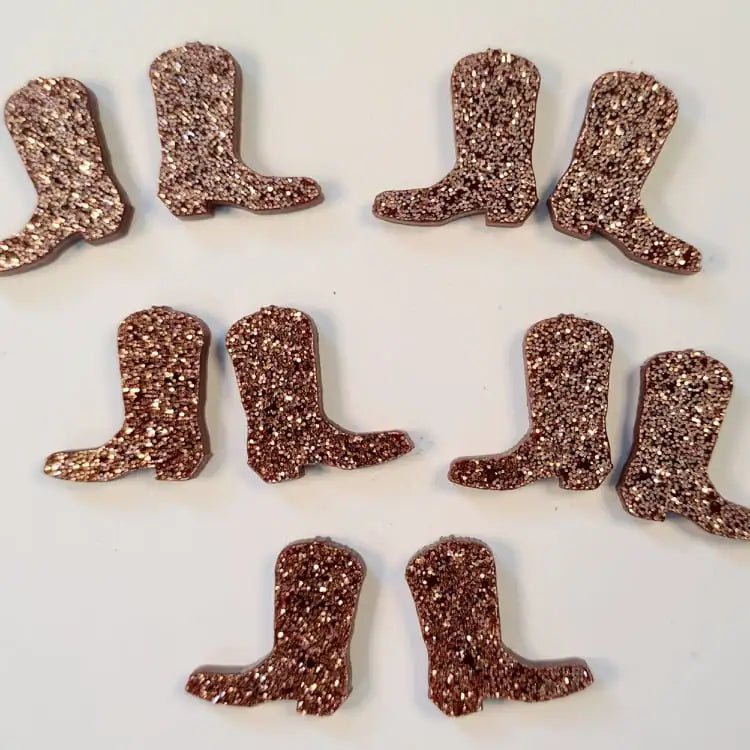 15mm COPPER GLITTER Acrylic BOOTS