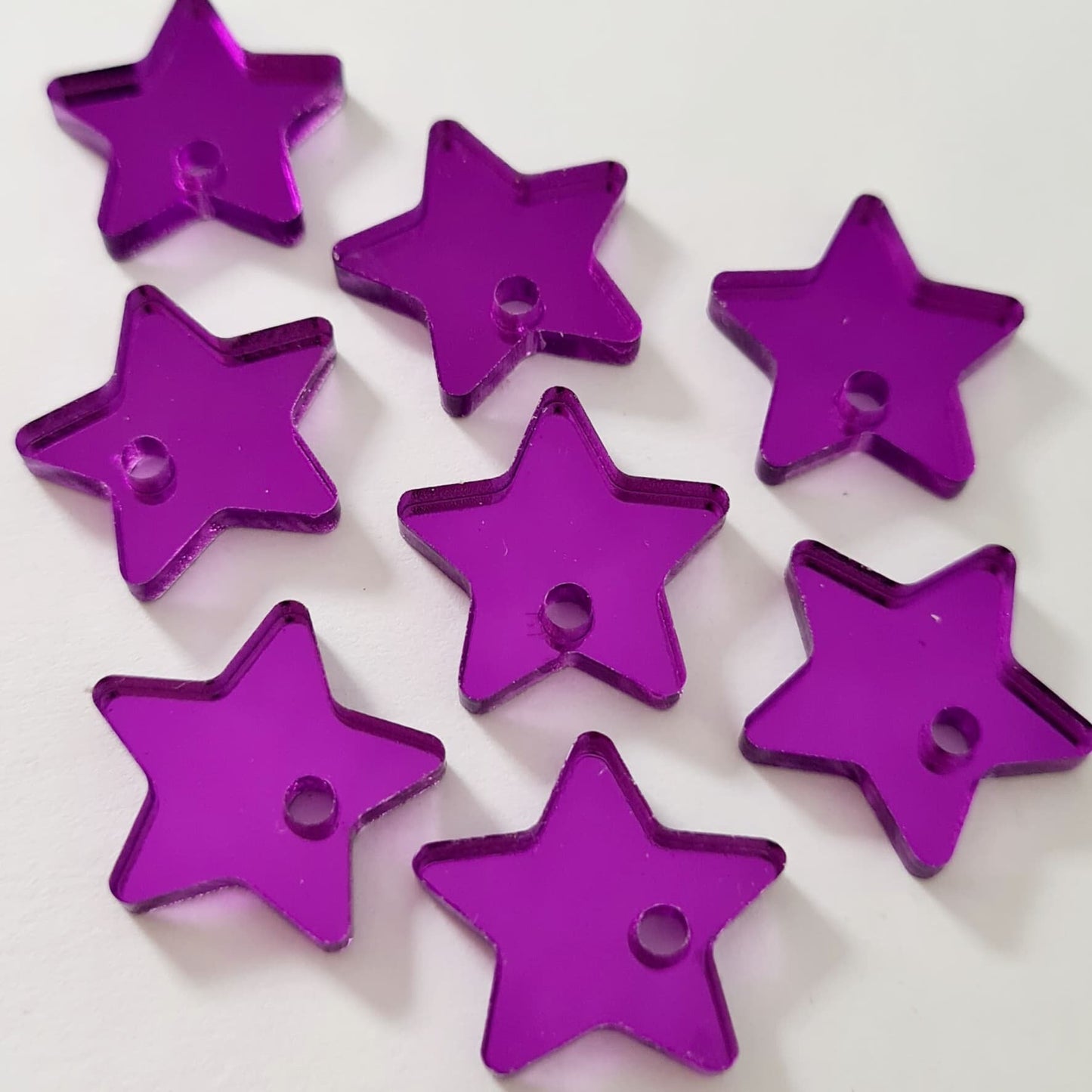 16mm PURPLE MIRROR Acrylic STAR Toppers/Studs