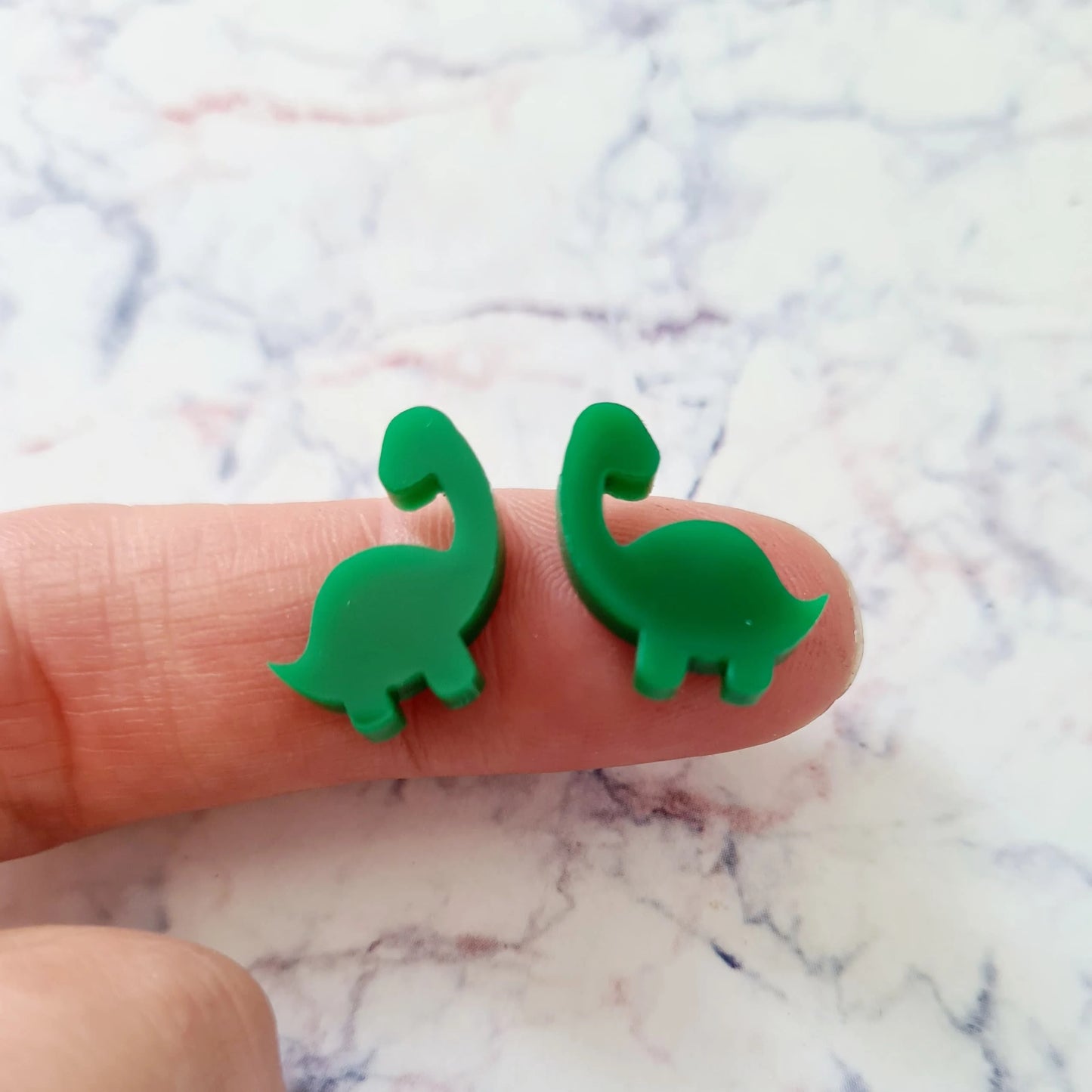 dark green brontosaurus dinosaur dino DIY earring supplies laser cut acrylic studs blanks