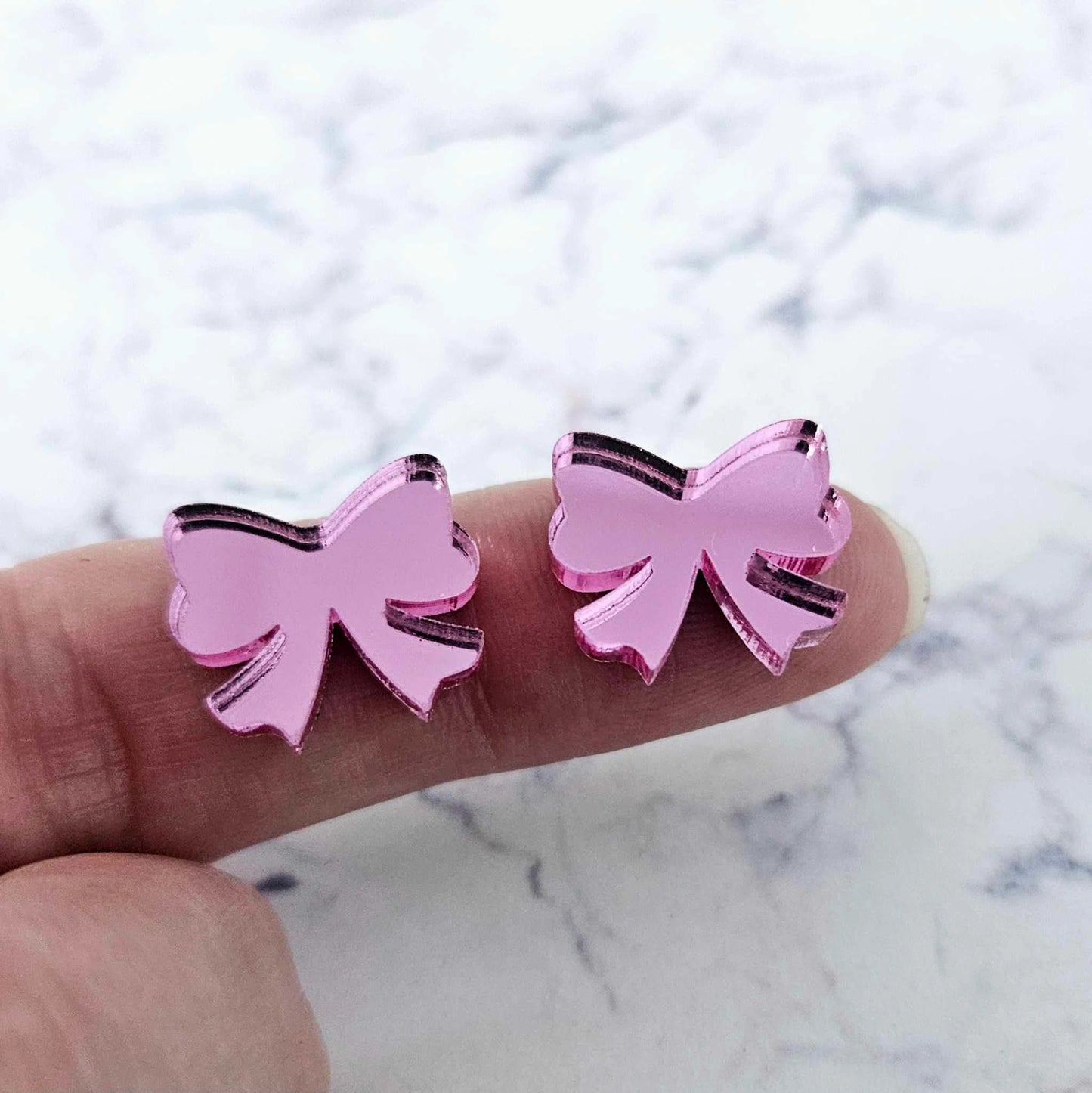 16mm PINK MIRROR Acrylic BOWS