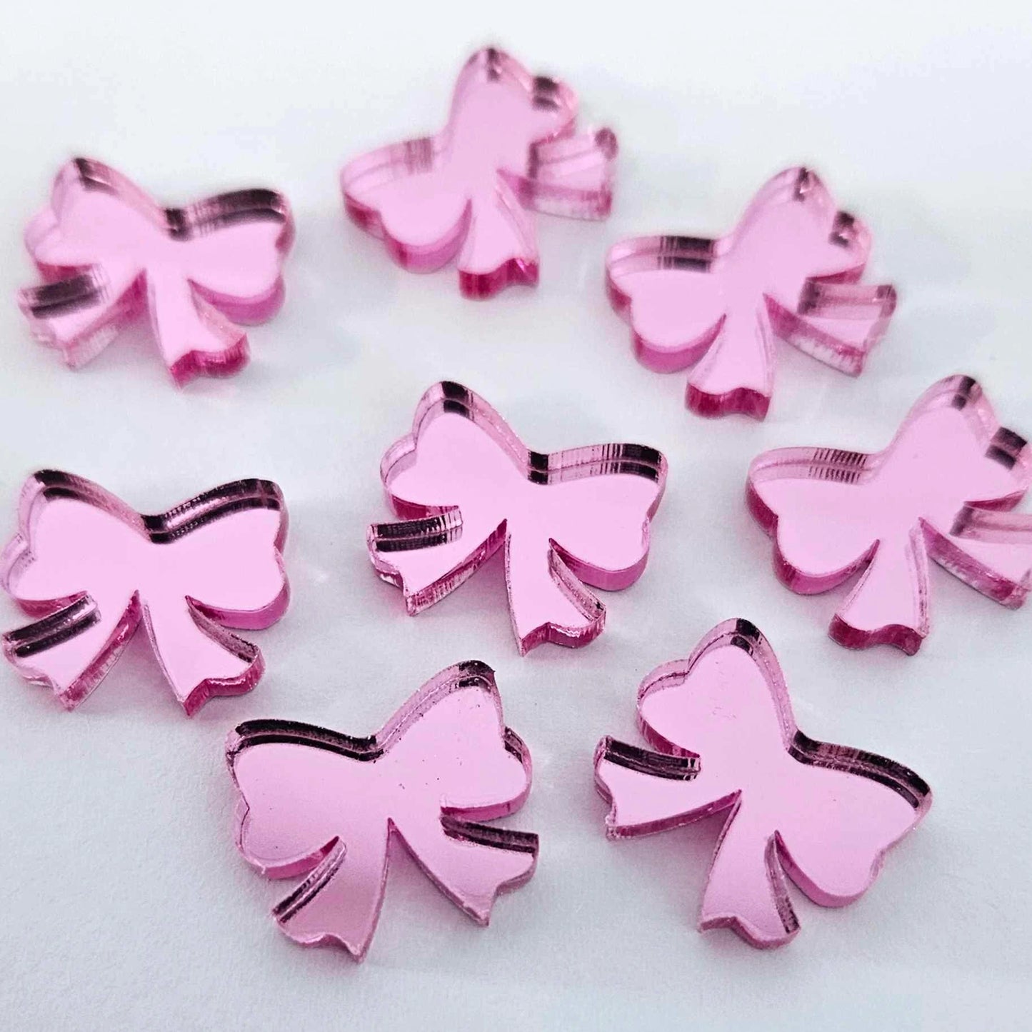 16mm PINK MIRROR Acrylic BOWS