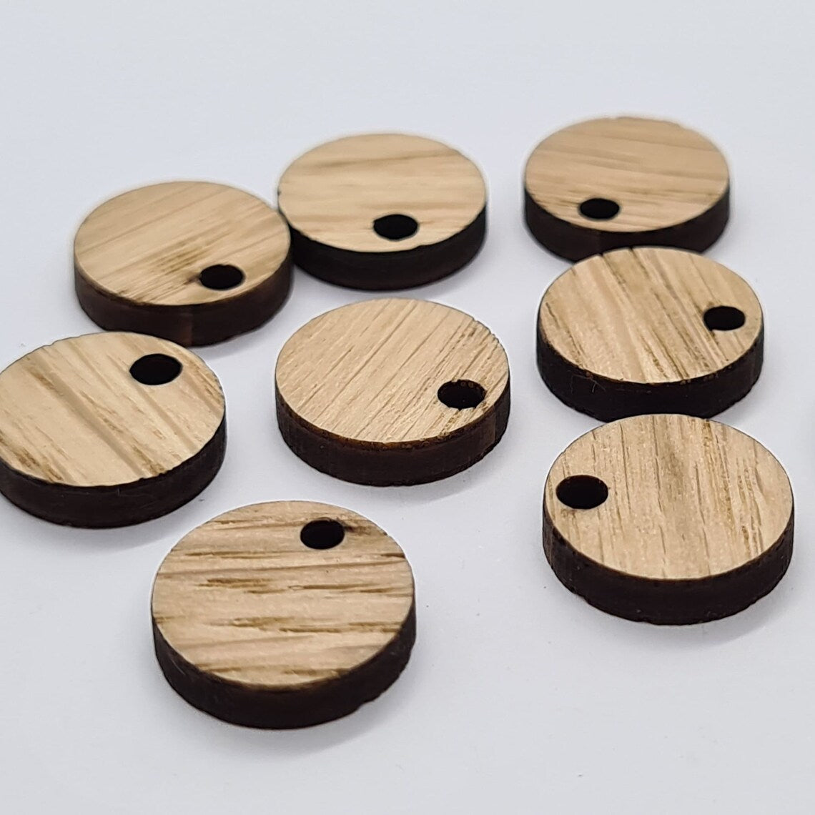 oak wood veneer toppers studs DIY earring supplies laser cut acrylic dangles blanks resin clay