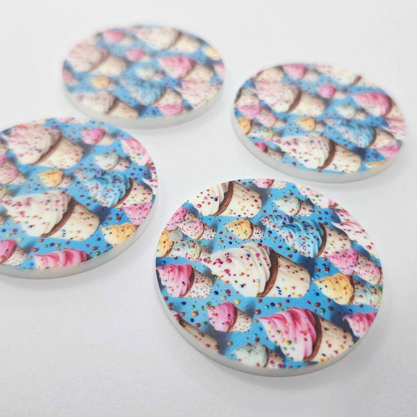 38mm CUPCAKE Acrylic Dangles