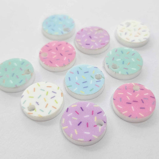 14mm SPRINKLE Acrylic Toppers/Studs MIXED PACK