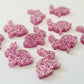 15mm PINK GLITTER Acrylic BUNNIES