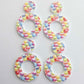 33mm MACARON Acrylic MINI HOOPS, with toppers