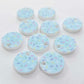 14mm BLUE SPRINKLE Acrylic Toppers/Studs