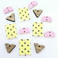 yellow bee UV print pastel pink wood oak pencil teacher DIY earring supplies laser cut acrylic dangles blanks