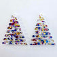 40mm CARNIVAL Glitter ZIGZAG Christmas Trees.