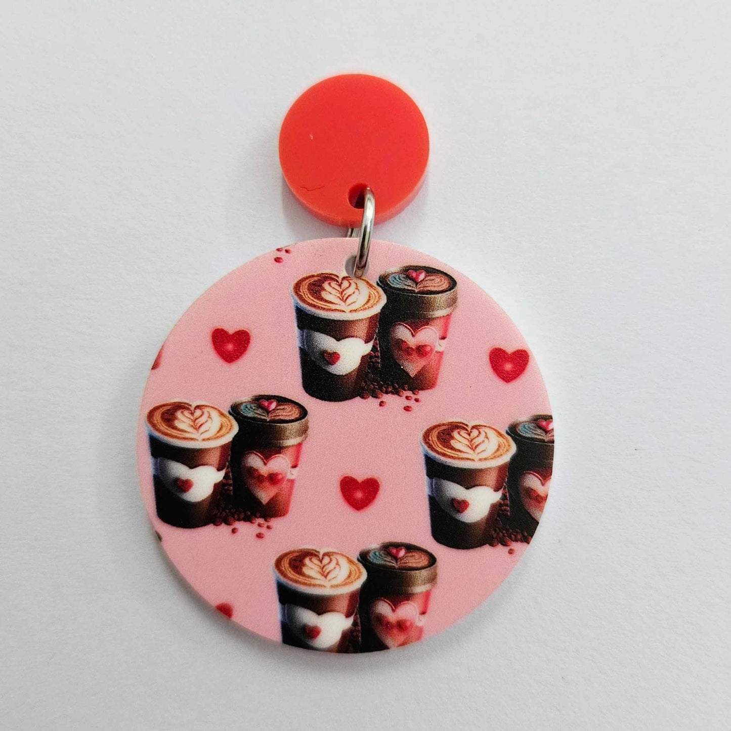 38mm COFFEE LOVE Acrylic DANGLES