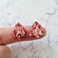 16mm CHUNKY ROSE GOLD Glitter CHRISTMAS TREES