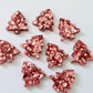 16mm CHUNKY ROSE GOLD Glitter CHRISTMAS TREES