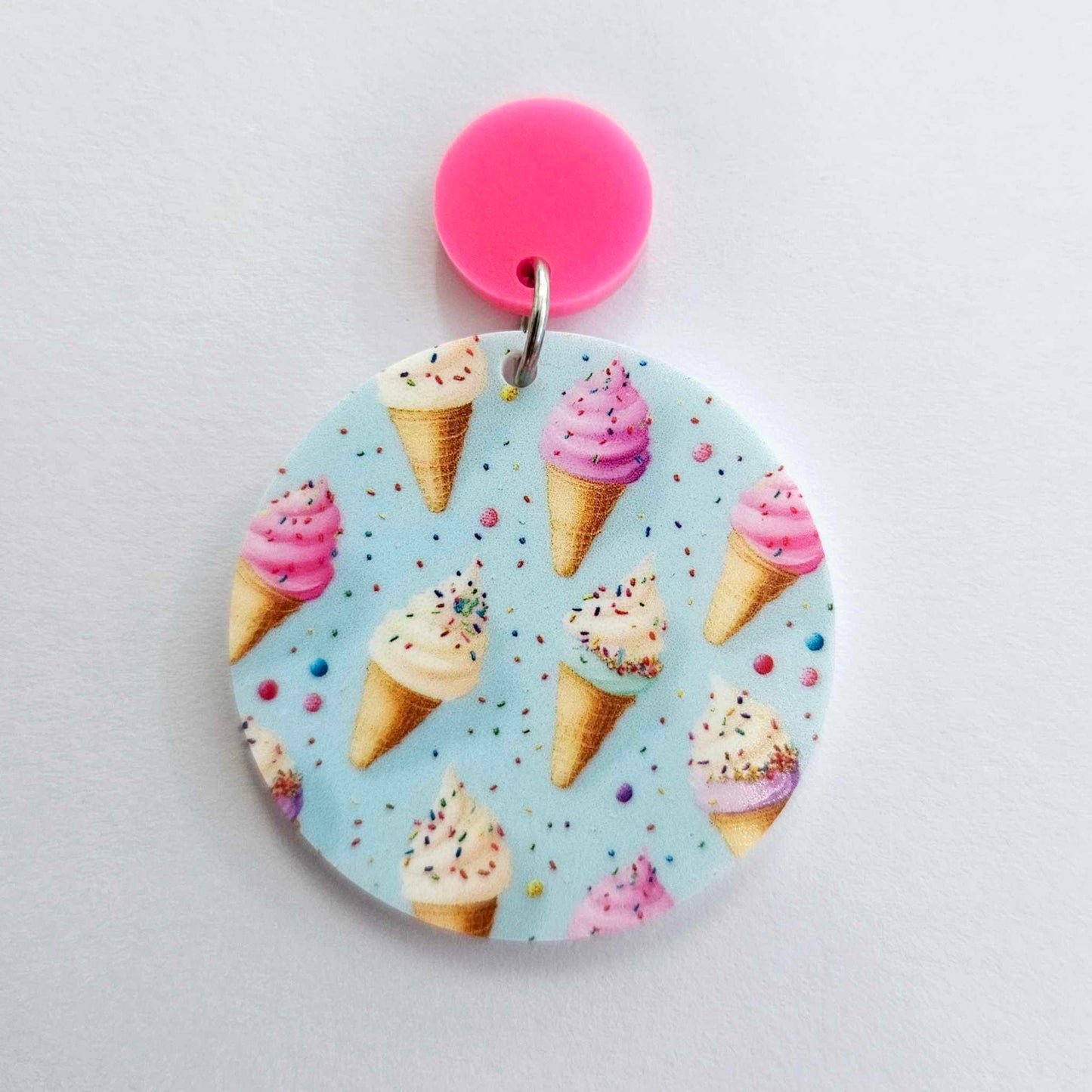 38mm ICE-CREAM Acrylic Dangles