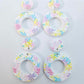 33mm PASTEL POP Acrylic MINI HOOPS, with toppers.