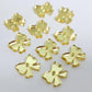 gold mirror bows ribbon DIY earring supplies laser cut acrylic dangles blanks accompaniments