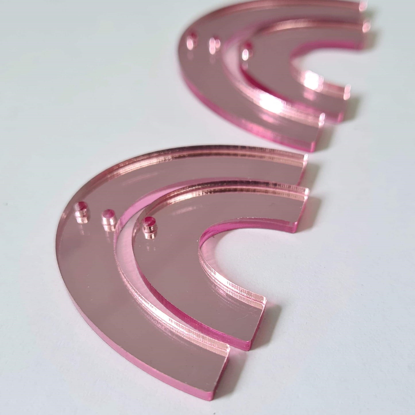 45mm PINK Mirror DOUBLE RAINBOWS