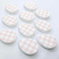 16mm PINK GINGHAM Acrylic EGGS