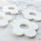 30mm WHITE Acrylic FLOWERS