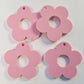 30mm PASTEL PINK Acrylic FLOWERS