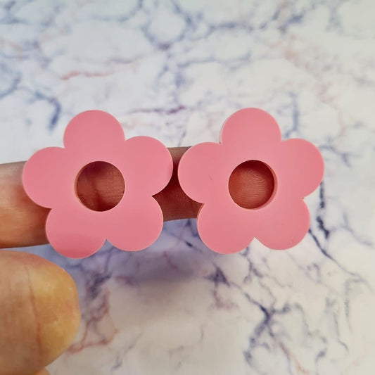 30mm PASTEL PINK Acrylic FLOWERS