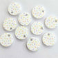 14mm WHITE SPRINKLE Acrylic Toppers/Studs