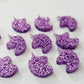 15mm PURPLE GLITTER Acrylic UNICORNS