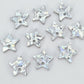 holographic silver glitter star Christmas DIY earring supplies laser cut acrylic toppers studs blanks