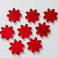 16mm RED MIRROR Acrylic FLOWERS