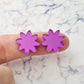 16mm PURPLE MIRROR Acrylic FLOWERS