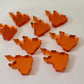 18mm ORANGE MIRROR Acrylic HAUNTED HOUSES