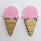 50mm PINK SPRINKLE Acrylic SINGLE SCOOP ICE-CREAM