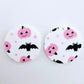 38mm PINK & BLACK HALLOWEEN Acrylic Dangles