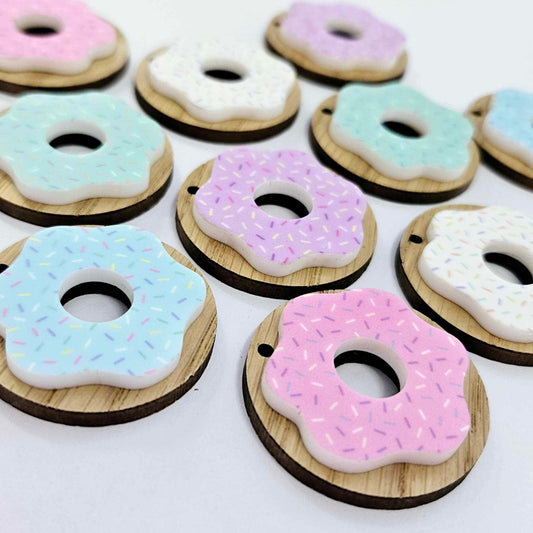 35mm OAK & SPRINKLE Acrylic DONUTS MIXED PACK