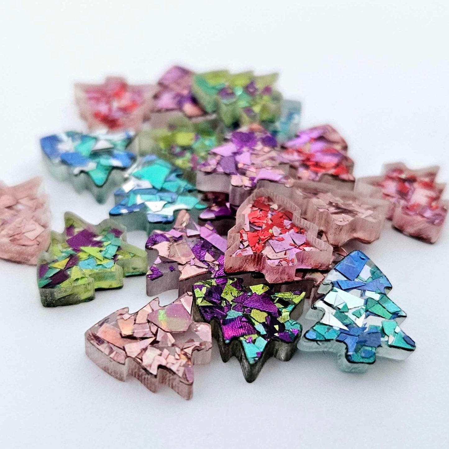 chunky glitter love unicorn aqua peacock rose gold holographic Christmas tree kids diy earring supplies laser cut acrylic blanks