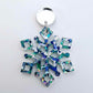 aqua blue silver glitter holographic snowflake Christmas diy earring supplies laser cut acrylic dangles blanks