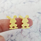 18mm PASTEL YELLOW Acrylic BUNNIES