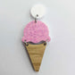 50mm PINK SPRINKLE Acrylic SINGLE SCOOP ICE-CREAM