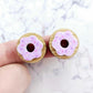 20mm OAK & PURPLE SPRINKLE Acrylic DONUTS