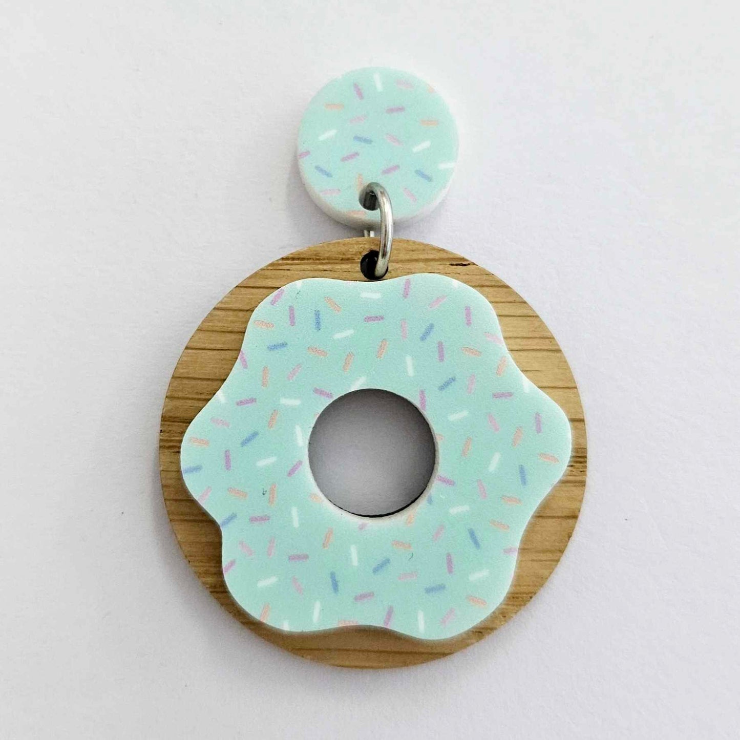 14mm AQUA SPRINKLE Acrylic Toppers/Studs