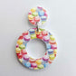 33mm MACARON Acrylic MINI HOOPS, with toppers