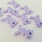 18mm PASTEL PURPLE Acrylic BUNNIES